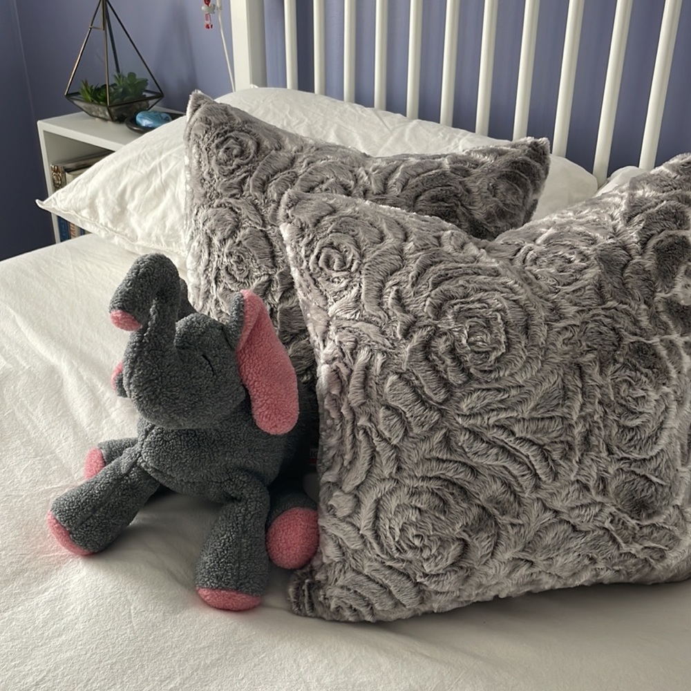 Douglas cuddle toys elephant grey and pink.